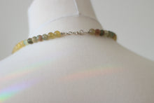 Natural Milti Flourite & Silver Necklace