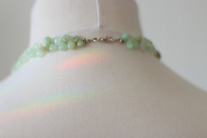 Light Green Jade & Silver Necklace