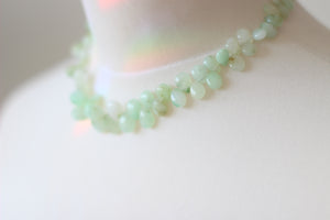 Light Green Jade & Silver Necklace