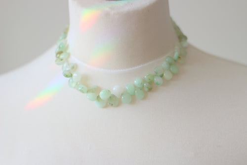 Light Green Jade & Silver Necklace