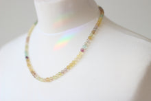 Natural Milti Flourite & Silver Necklace