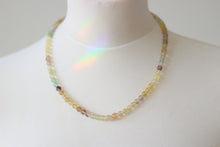 Natural Milti Flourite & Silver Necklace