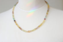 Natural Milti Flourite & Silver Necklace