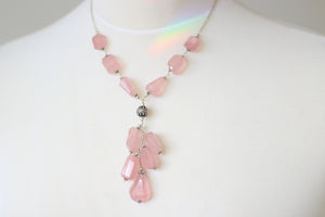 Rose Quartz & Silver Necklace