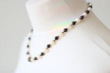 Garnet, Pearl & Silver Necklace