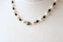 Garnet, Pearl & Silver Necklace