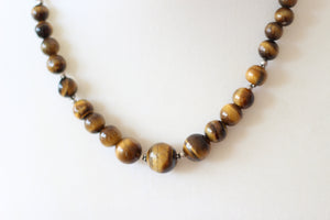 Tigers Eye & Silver Necklace