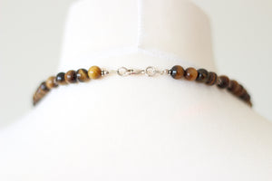 Tigers Eye & Silver Necklace