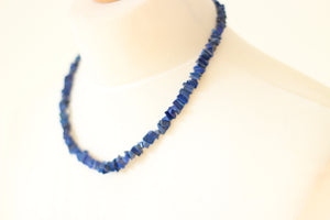 Lapis Lazuli Chip & Silver Necklace