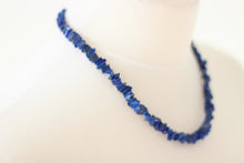 Lapis Lazuli Chip & Silver Necklace