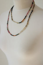 Multi-Coloured Mix Tourmaline Chip & Silver Necklace