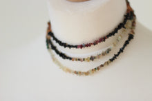 Multi-Coloured Mix Tourmaline Chip & Silver Necklace