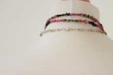 Multi-Coloured Mix Tourmaline Chip & Silver Necklace