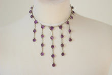 Amethyst & Silver Waterfall Necklace