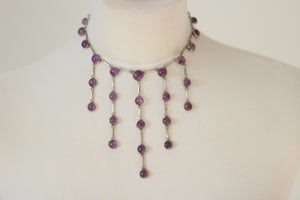 Amethyst & Silver Waterfall Necklace