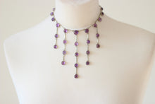 Amethyst & Silver Waterfall Necklace