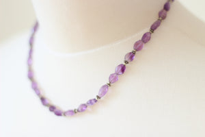 Amethyst & Silver Necklace