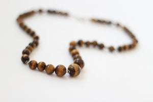 Tigers Eye & Silver Necklace