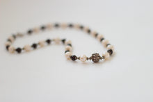 Garnet, Pearl & Silver Necklace