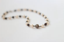 Garnet, Pearl & Silver Necklace