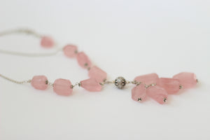 Rose Quartz & Silver Necklace