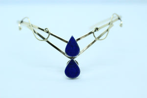 Double Tear Drop Blue Lapis Lazuli