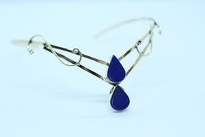 Double Tear Drop Blue Lapis Lazuli