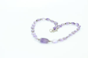 Amethyst & Silver Necklace