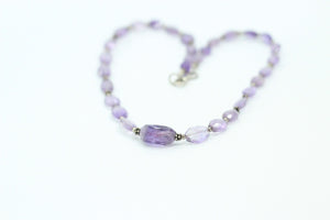 Amethyst & Silver Necklace