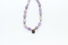 Amethyst, Smokey Quartz & Silver Necklace