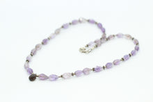 Amethyst, Smokey Quartz & Silver Necklace