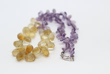 Amethyst, Citrine & Silver Necklace