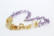 Amethyst, Citrine & Silver Necklace