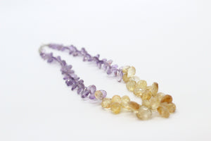 Amethyst, Citrine & Silver Necklace