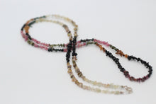 Multi-Coloured Mix Tourmaline Chip & Silver Necklace