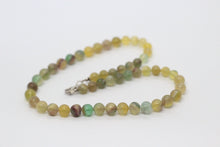 Natural Milti Flourite & Silver Necklace