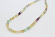 Natural Milti Flourite & Silver Necklace