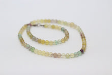 Natural Milti Flourite & Silver Necklace