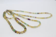 Natural Milti Flourite & Silver Necklace