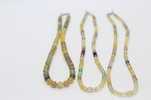 Natural Milti Flourite & Silver Necklace