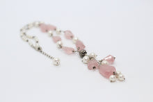 Rose Quartz, Pearls & Silver Necklace