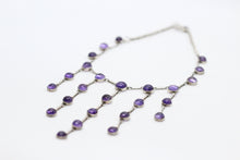 Amethyst & Silver Waterfall Necklace