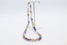 Amethyst, Smokey Quartz, Clear Quartz & Silver Necklace