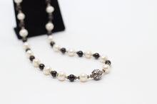 Garnet, Pearl & Silver Necklace