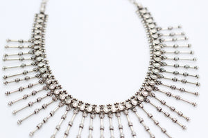 Vintage Silver Spiked Necklace