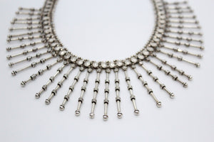 Vintage Silver Spiked Necklace