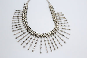 Vintage Silver Spiked Necklace