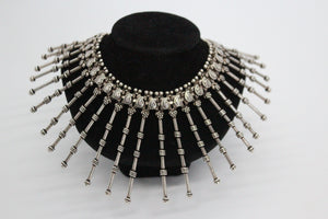 Vintage Silver Spiked Necklace