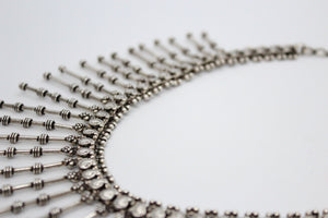 Vintage Silver Spiked Necklace