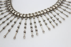 Vintage Silver Spiked Necklace